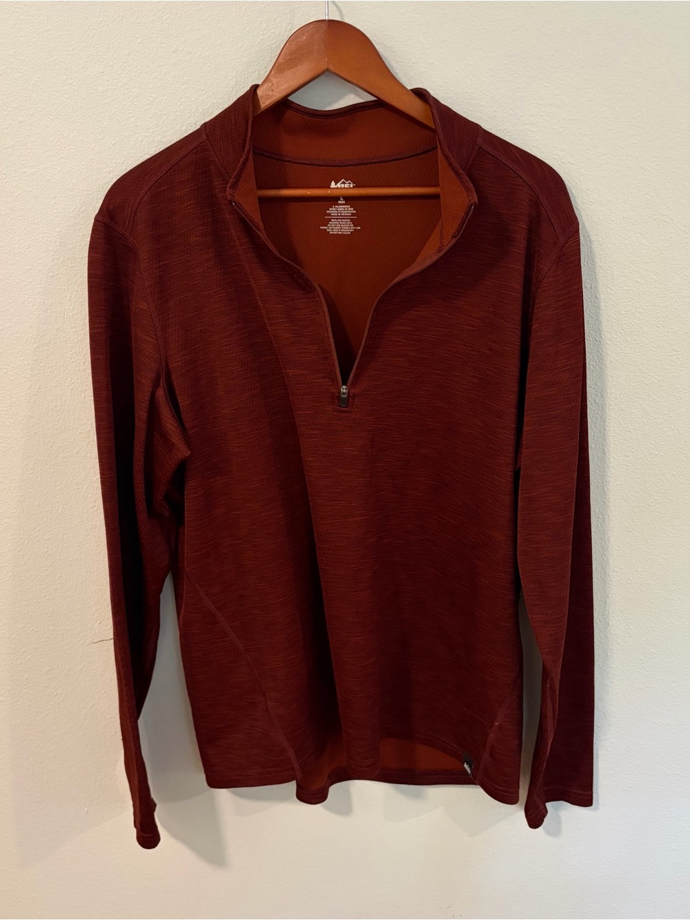 REI Men’s Quarter-Zip Sweater - Deep Burgundy